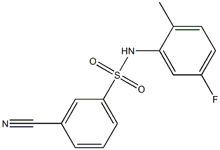 3-cyano-N-(5-fluoro-2-methylphenyl)benzenesulfonamide Struktur