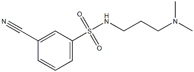 3-cyano-N-[3-(dimethylamino)propyl]benzenesulfonamide Struktur