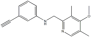 3-ethynyl-N-[(4-methoxy-3,5-dimethylpyridin-2-yl)methyl]aniline Struktur