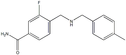 3-fluoro-4-({[(4-methylphenyl)methyl]amino}methyl)benzamide Struktur