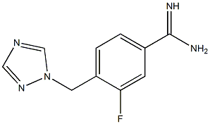 3-fluoro-4-(1H-1,2,4-triazol-1-ylmethyl)benzenecarboximidamide Struktur