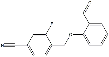 3-fluoro-4-(2-formylphenoxymethyl)benzonitrile Struktur