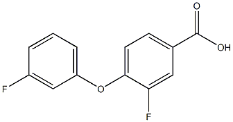 3-fluoro-4-(3-fluorophenoxy)benzoic acid Struktur