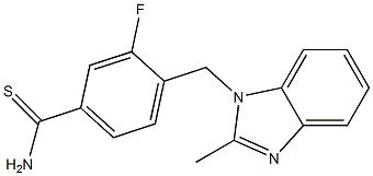 3-fluoro-4-[(2-methyl-1H-benzimidazol-1-yl)methyl]benzenecarbothioamide Struktur