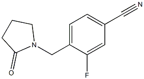 3-fluoro-4-[(2-oxopyrrolidin-1-yl)methyl]benzonitrile Struktur