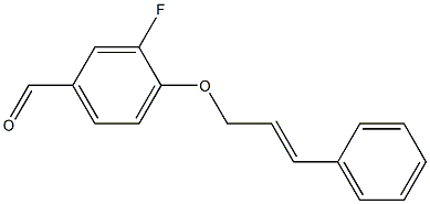 3-fluoro-4-[(3-phenylprop-2-en-1-yl)oxy]benzaldehyde Struktur