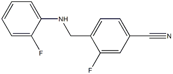 3-fluoro-4-{[(2-fluorophenyl)amino]methyl}benzonitrile Struktur