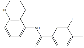 3-fluoro-4-methyl-N-(1,2,3,4-tetrahydroquinolin-5-yl)benzamide Struktur