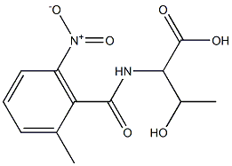 3-hydroxy-2-[(2-methyl-6-nitrophenyl)formamido]butanoic acid Struktur