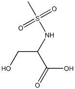 3-hydroxy-2-[(methylsulfonyl)amino]propanoic acid Struktur