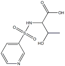 3-hydroxy-2-[(pyridin-3-ylsulfonyl)amino]butanoic acid Struktur