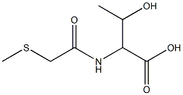 3-hydroxy-2-[2-(methylsulfanyl)acetamido]butanoic acid Struktur