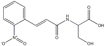 3-hydroxy-2-{[(2E)-3-(2-nitrophenyl)prop-2-enoyl]amino}propanoic acid Struktur