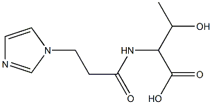 3-hydroxy-2-{[3-(1H-imidazol-1-yl)propanoyl]amino}butanoic acid Struktur