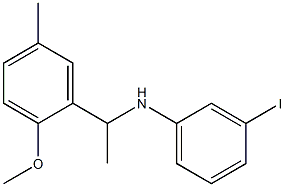 3-iodo-N-[1-(2-methoxy-5-methylphenyl)ethyl]aniline Struktur