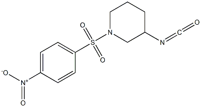 3-isocyanato-1-[(4-nitrobenzene)sulfonyl]piperidine Struktur