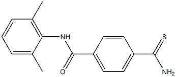 4-(aminocarbonothioyl)-N-(2,6-dimethylphenyl)benzamide Struktur