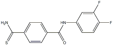 4-(aminocarbonothioyl)-N-(3,4-difluorophenyl)benzamide Struktur