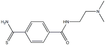 4-(aminocarbonothioyl)-N-[2-(dimethylamino)ethyl]benzamide Struktur