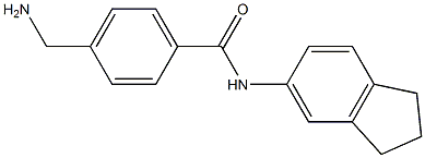 4-(aminomethyl)-N-(2,3-dihydro-1H-inden-5-yl)benzamide Struktur