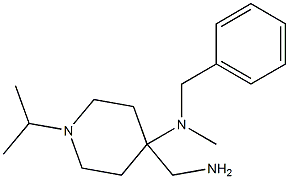 4-(aminomethyl)-N-benzyl-1-isopropyl-N-methylpiperidin-4-amine Struktur