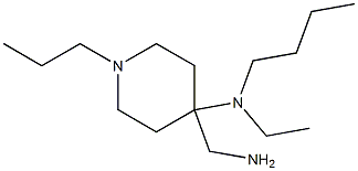 4-(aminomethyl)-N-butyl-N-ethyl-1-propylpiperidin-4-amine Struktur