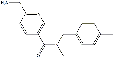 4-(aminomethyl)-N-methyl-N-[(4-methylphenyl)methyl]benzamide Struktur