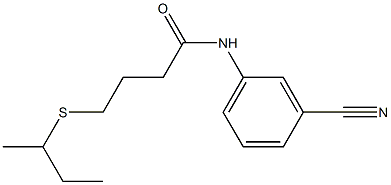 4-(butan-2-ylsulfanyl)-N-(3-cyanophenyl)butanamide Struktur