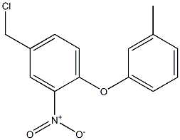 4-(chloromethyl)-1-(3-methylphenoxy)-2-nitrobenzene Struktur