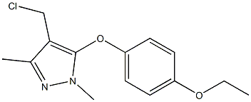 4-(chloromethyl)-5-(4-ethoxyphenoxy)-1,3-dimethyl-1H-pyrazole Struktur