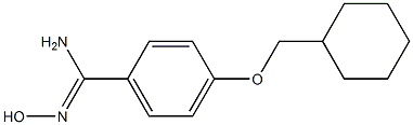 4-(cyclohexylmethoxy)-N'-hydroxybenzene-1-carboximidamide Struktur