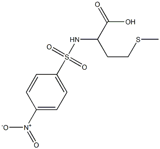 4-(methylsulfanyl)-2-[(4-nitrobenzene)sulfonamido]butanoic acid Struktur