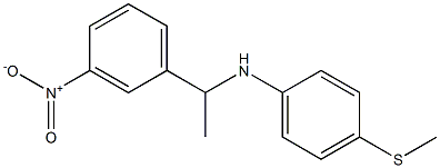 4-(methylsulfanyl)-N-[1-(3-nitrophenyl)ethyl]aniline Struktur