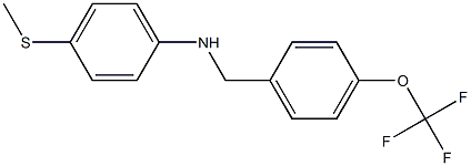 4-(methylsulfanyl)-N-{[4-(trifluoromethoxy)phenyl]methyl}aniline Struktur