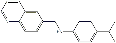 4-(propan-2-yl)-N-(quinolin-6-ylmethyl)aniline Struktur