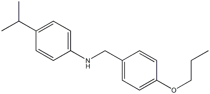 4-(propan-2-yl)-N-[(4-propoxyphenyl)methyl]aniline Struktur