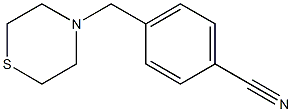 4-(thiomorpholin-4-ylmethyl)benzonitrile Struktur