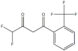 4,4-difluoro-1-[2-(trifluoromethyl)phenyl]butane-1,3-dione Struktur