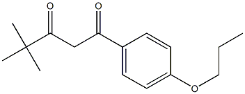 4,4-dimethyl-1-(4-propoxyphenyl)pentane-1,3-dione Struktur