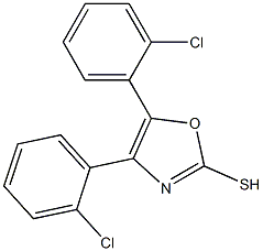 4,5-bis(2-chlorophenyl)-1,3-oxazole-2-thiol Struktur