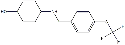 4-[({4-[(trifluoromethyl)sulfanyl]phenyl}methyl)amino]cyclohexan-1-ol Struktur