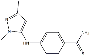 4-[(1,3-dimethyl-1H-pyrazol-5-yl)amino]benzene-1-carbothioamide Struktur