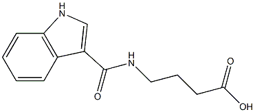 4-[(1H-indol-3-ylcarbonyl)amino]butanoic acid Struktur