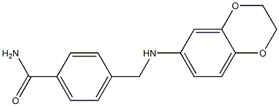 4-[(2,3-dihydro-1,4-benzodioxin-6-ylamino)methyl]benzamide Struktur