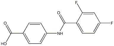 4-[(2,4-difluorobenzoyl)amino]benzoic acid Struktur