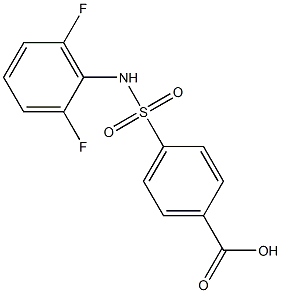 4-[(2,6-difluorophenyl)sulfamoyl]benzoic acid Struktur