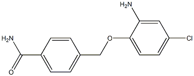 4-[(2-amino-4-chlorophenoxy)methyl]benzamide Struktur