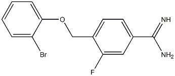 4-[(2-bromophenoxy)methyl]-3-fluorobenzenecarboximidamide Struktur