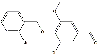 4-[(2-bromophenyl)methoxy]-3-chloro-5-methoxybenzaldehyde Struktur