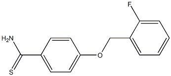 4-[(2-fluorophenyl)methoxy]benzene-1-carbothioamide Struktur